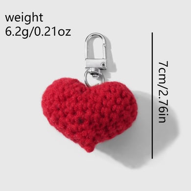 1 Piece Sweet Woolen Flower Strawberry Heart Bag Charms h5 Picture11