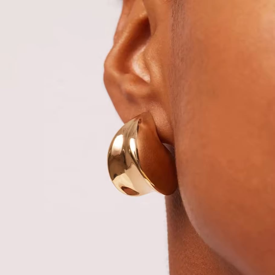 1 Pair Simple Series ins style Ring 18K Gold Plated Women Stud Earrings Picture4