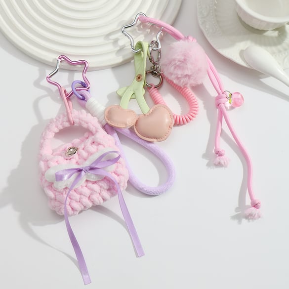Breloques de sac pour femme en alliage, série romantique, nœud papillon doux, 1 pièce 2