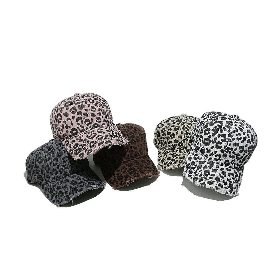 1 stuk Simple Series Retro Leopard Print Katoenen Dameshoeden Afbeelding3