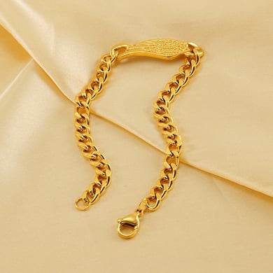 1 Piece Simple Series Classic Stainless Steel 18K Gold Plated Unisex Chain Bracelets h5 Picture5