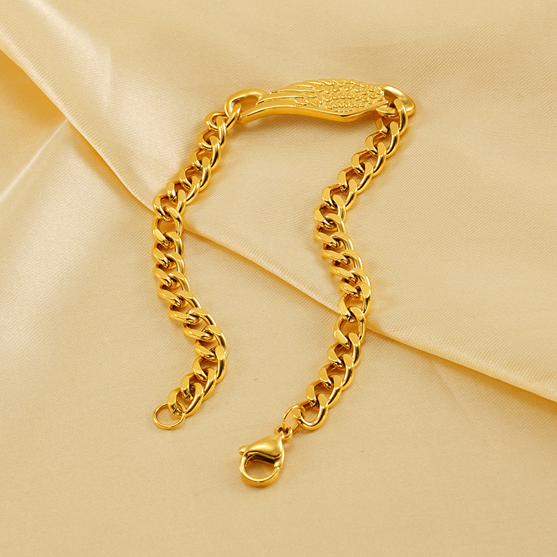 1 Piece Simple Series Classic Stainless Steel 18K Gold Plated Unisex Chain Bracelets Picture5