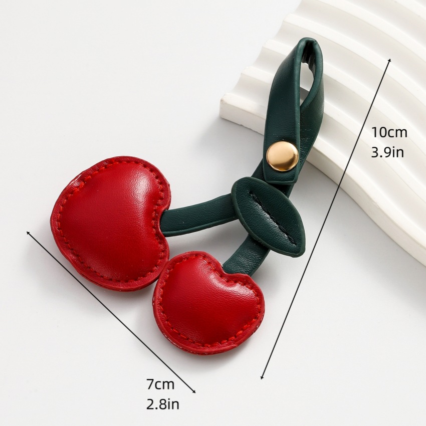1 Piece Sweet Leather Cherry Women's Bag Charms Picture6