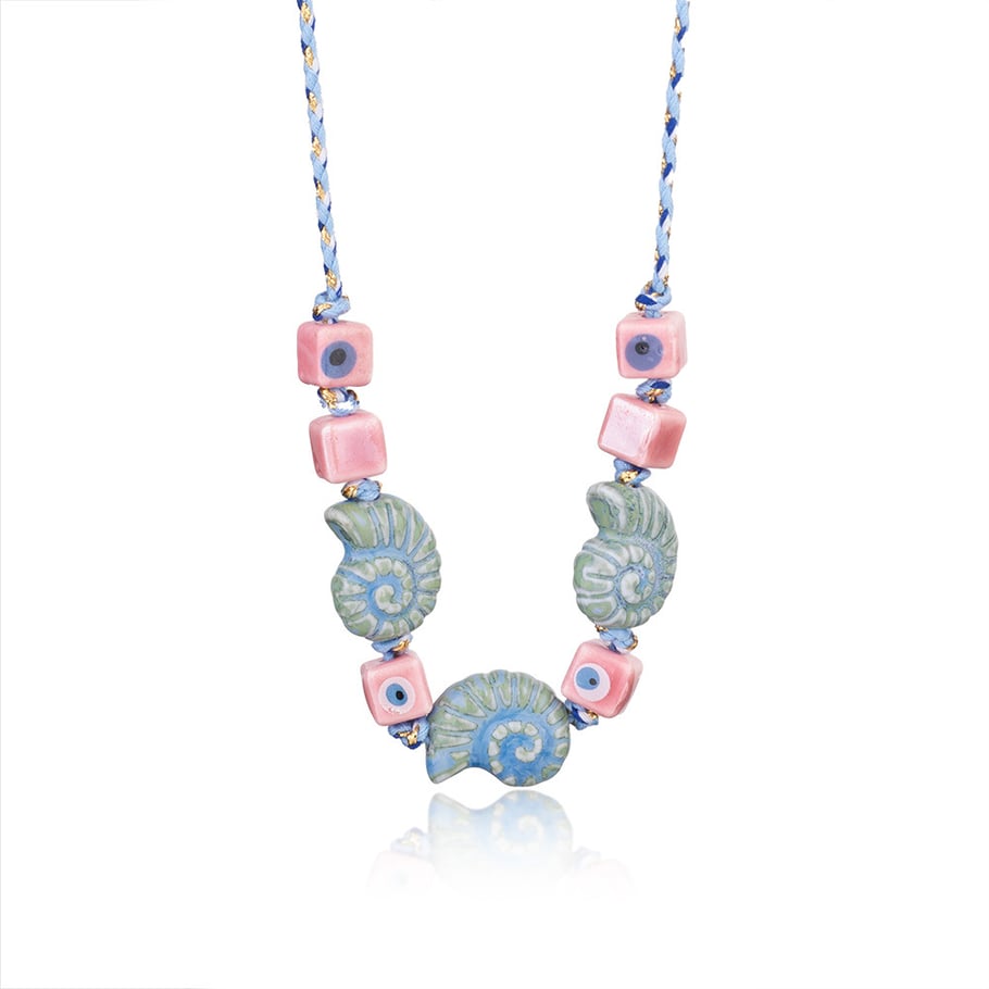 1 Piece Marine Series Vacation Colorful Ceramic Conch Stainless Steel Gold Color Shell Women's Pendant Necklaces Picture10