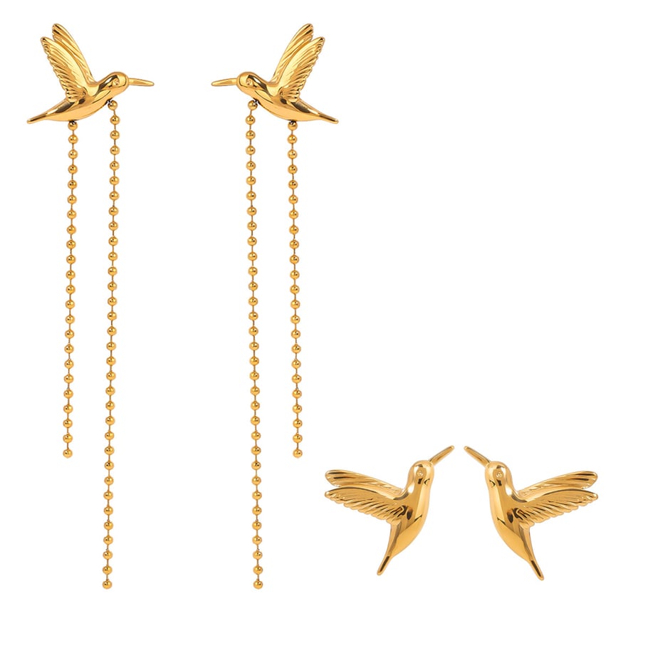1 Pair Ethnic Series Retro Animal Stainless Steel 18K Gold Plated Women Clip-on earrings Picture5