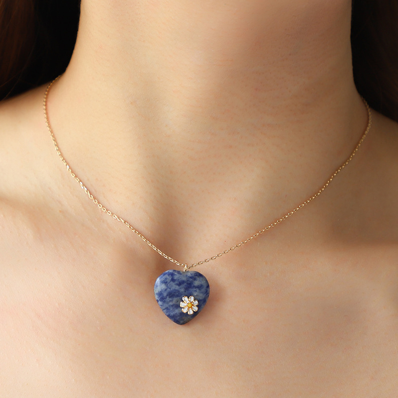 1 Piece Luxurious Series Vogue Heart Shape Drop Oil Gold Color Alloy Women's Pendant Necklaces Picture7