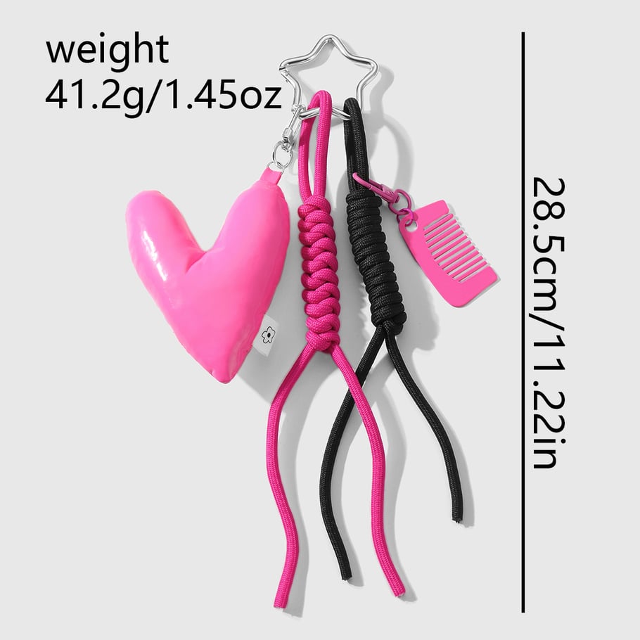 1 Piece Sweet Leather Heart Bag Charms Picture11