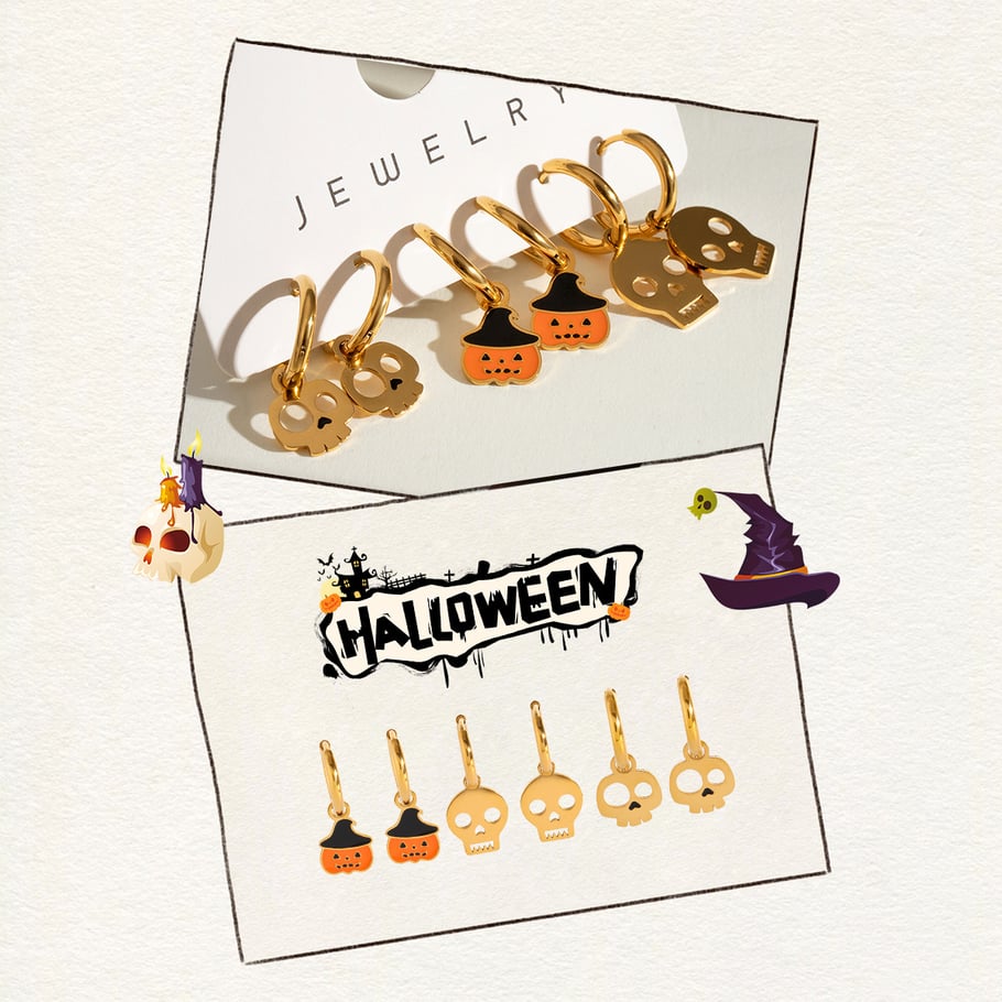 1 Set Halloween Stainless Steel Earrings Set h5Picture4