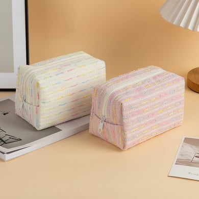 1 Piece Colorful Striped Women's Makeup Bags h5 Picture6