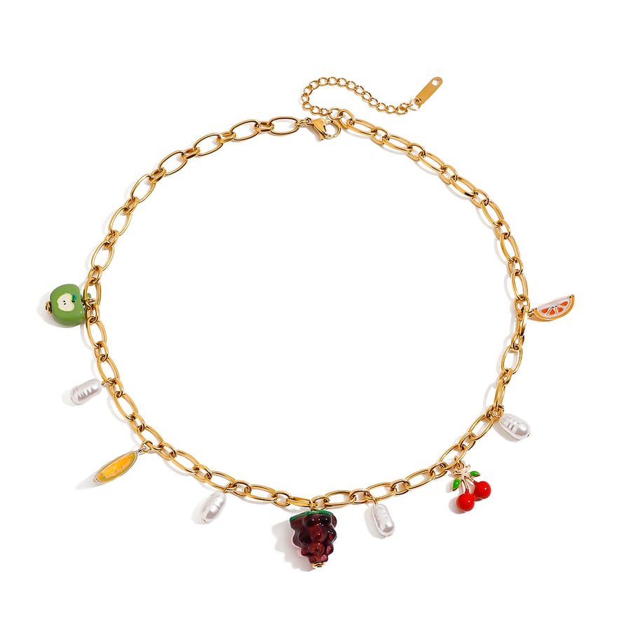 1 Stück Romantische Serie Natürliche Pflanze Edelstahl Gold Farbe Damen Anhänger Halsketten Bild6
