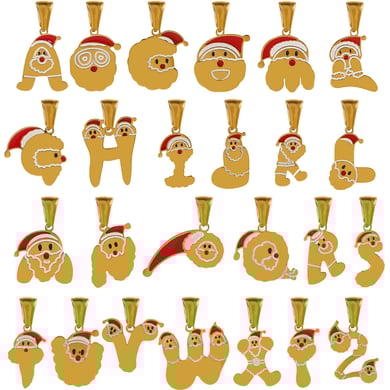 1 Paar einfache Serie süße Cartoon Titan Stahl 18 Karat vergoldet Unisex Anhänger h5 Bild4