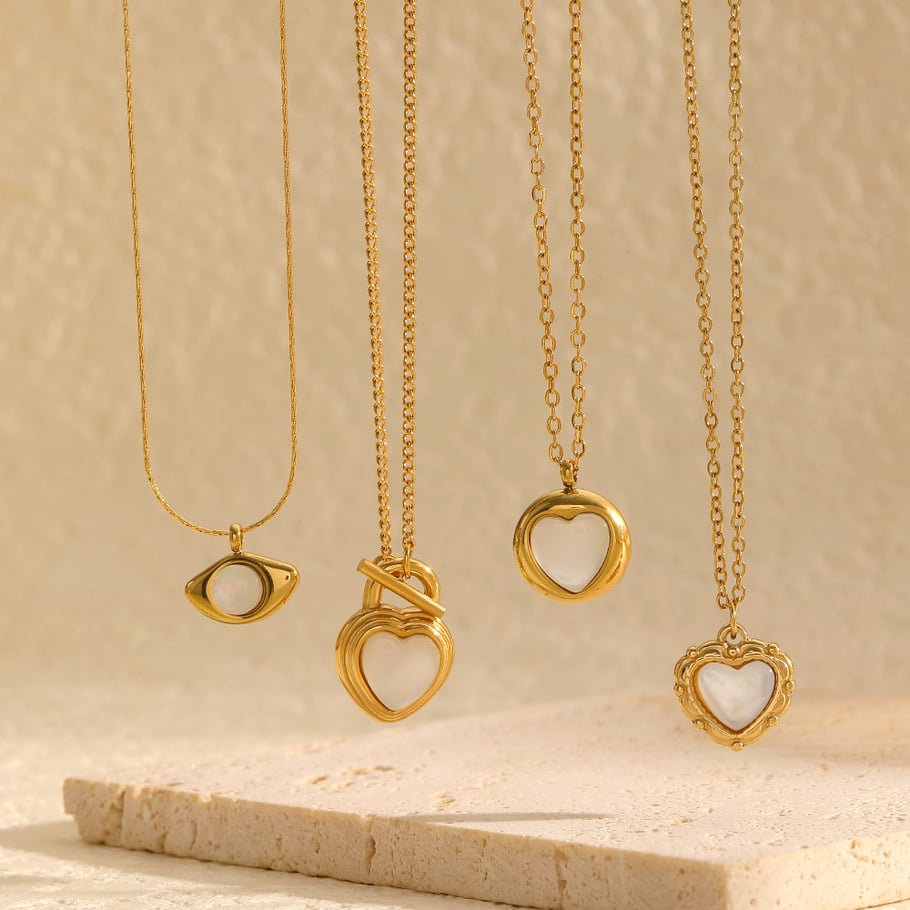 1 Piece Simple Series Retro Geometric 18K Gold Plated Women Pendant Necklaces Picture3