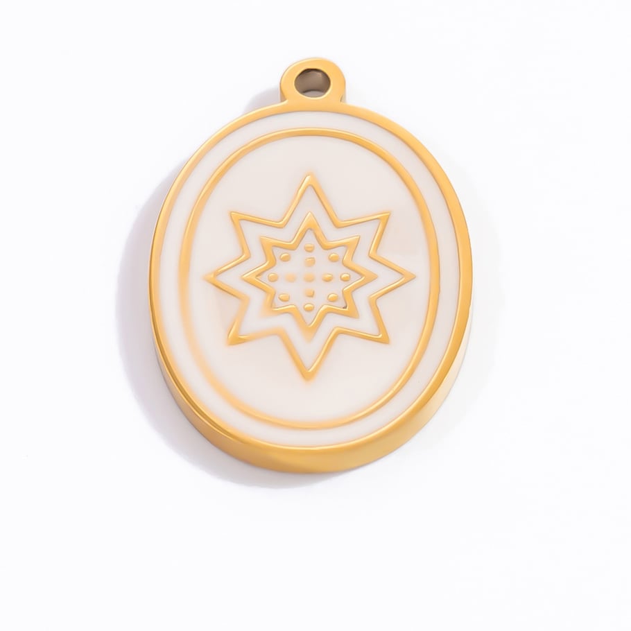 Colgante de acero inoxidable dorado con nudo de lazo retro de la serie clásica para mujer (1 pieza) Imagen6