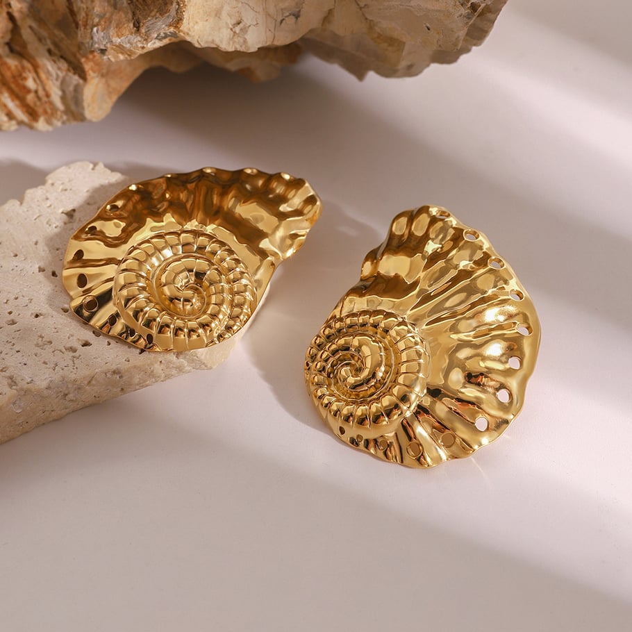 1 Pair Simple Series Vacation Turtle Stainless Steel 18K Gold Plated Women Stud Earrings Picture4