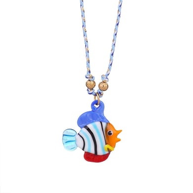 1 Piece Polychrome Series Vacation Tropical Fish Shape Glass Women's Pendant Necklaces h5 Picture8