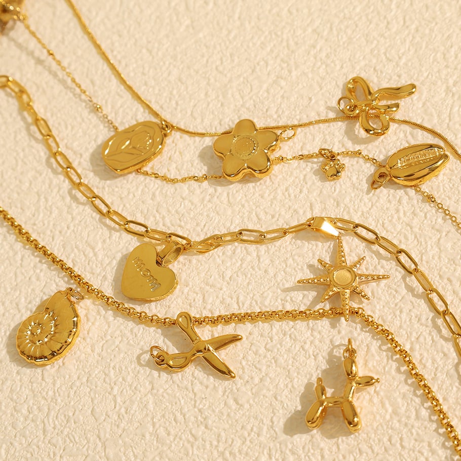 1 Piece Exquisite Series Charming Seashell Shape DIY Stainless Steel Gold Color Women's Pendants Picture4