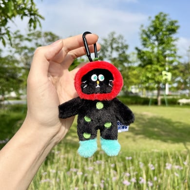 1 Piece Romantic Series Funny Cat Polychrome Furry Rayon Women's Bag Charms h5 Picture3