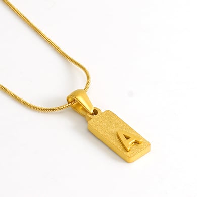 1 Piece Simple Series Hip-Pop/Rock Letter Stainless Steel 18K Gold Plated Unisex Pendant Necklaces h5 Picture7
