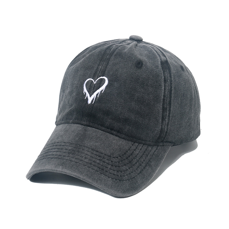 1 Adet Simple Series Simple Heart Pamuklu Kadın Şapkaları Resim4