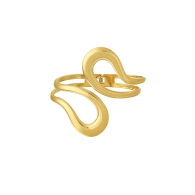 1 Piece Gleaming Series Daily Dazzling Droplet Stainless Steel Gold Color Women's Bangles h5 Picture8