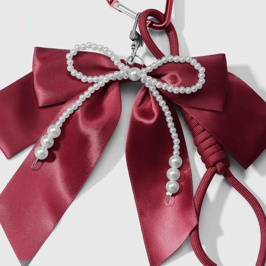 1 Piece Sweet Beaded Bow Bag Charms Picture5
