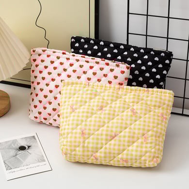 1 Piece Romantic Series Bowknot Portable Large Capacity With Random Printing Design Women's Cosmetic Bags h5 Picture3