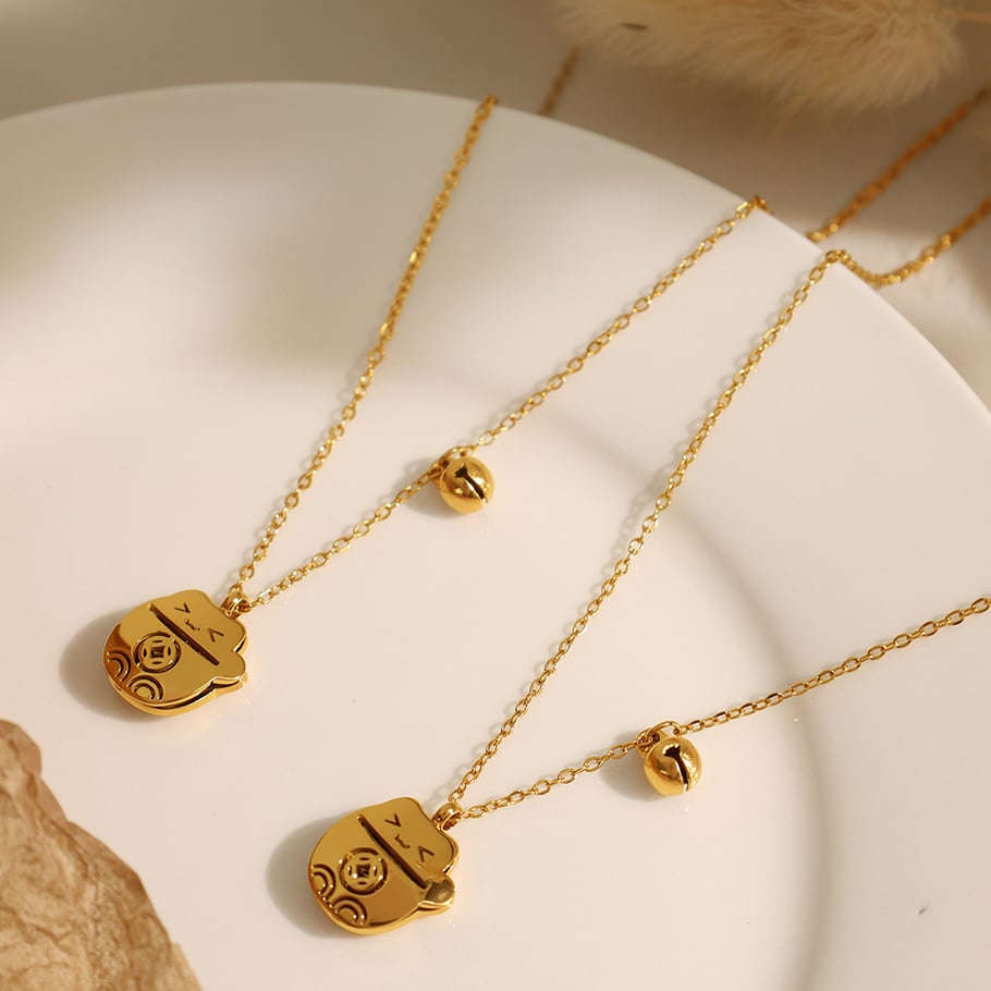 1 Piece Romantic Series Cute Cat Stainless Steel 18K Gold Color Plated Women's Pendant Necklaces Picture3
