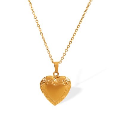 1 Piece Simple Series Simple Heart Stainless Steel 18K Gold Plated Women Pendant Necklaces h5 Picture6