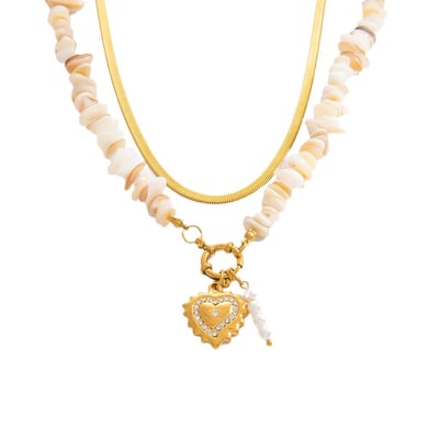 1 Piece Romantic Series Daily Heart Stainless Steel 18K Gold Color Plated Rhinestone Women's Pendant Necklaces h5 Picture10