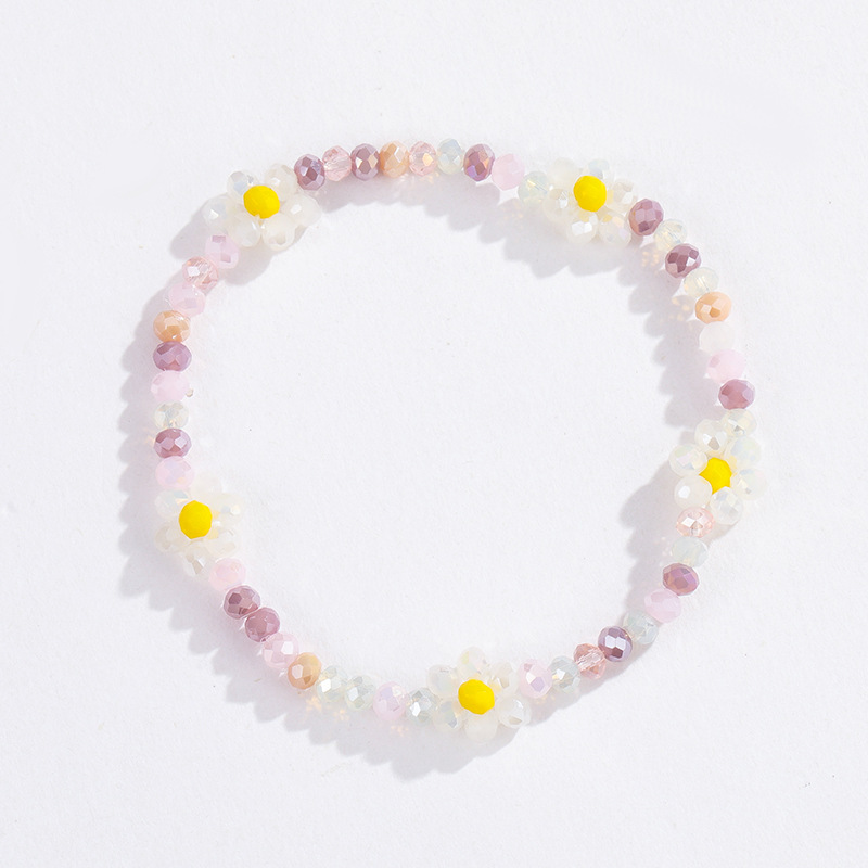 Pulseras de cuentas de cristal con flores retro de lujo para mujer, 1 pieza Imagen7