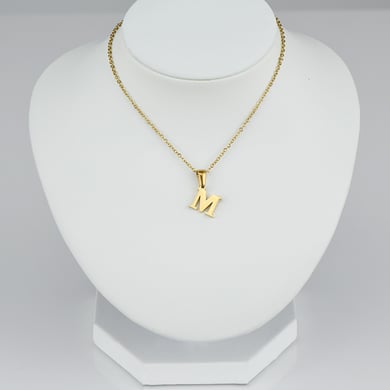 1 Stück Simple Series Simple Letter Edelstahl 18 Karat vergoldet Damen-Anhänger-Halsketten h5 Bild3