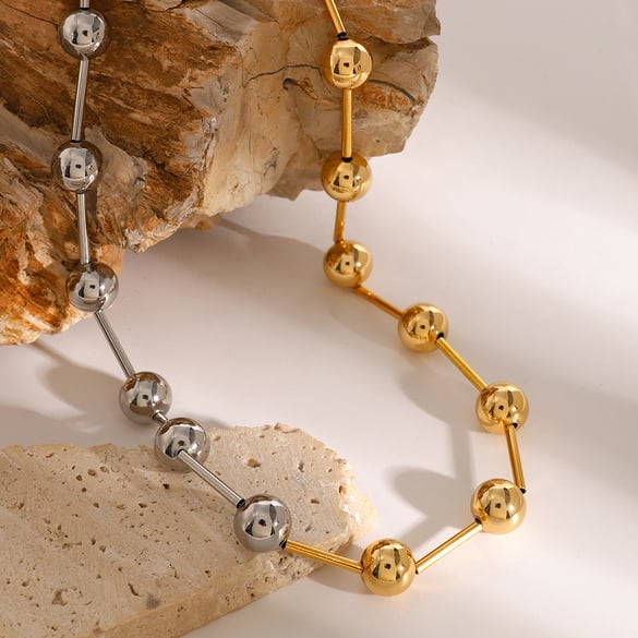 1 Piece Simple Series Simple Geometric Stainless Steel 18K Gold Plated Women Chain necklaces 2