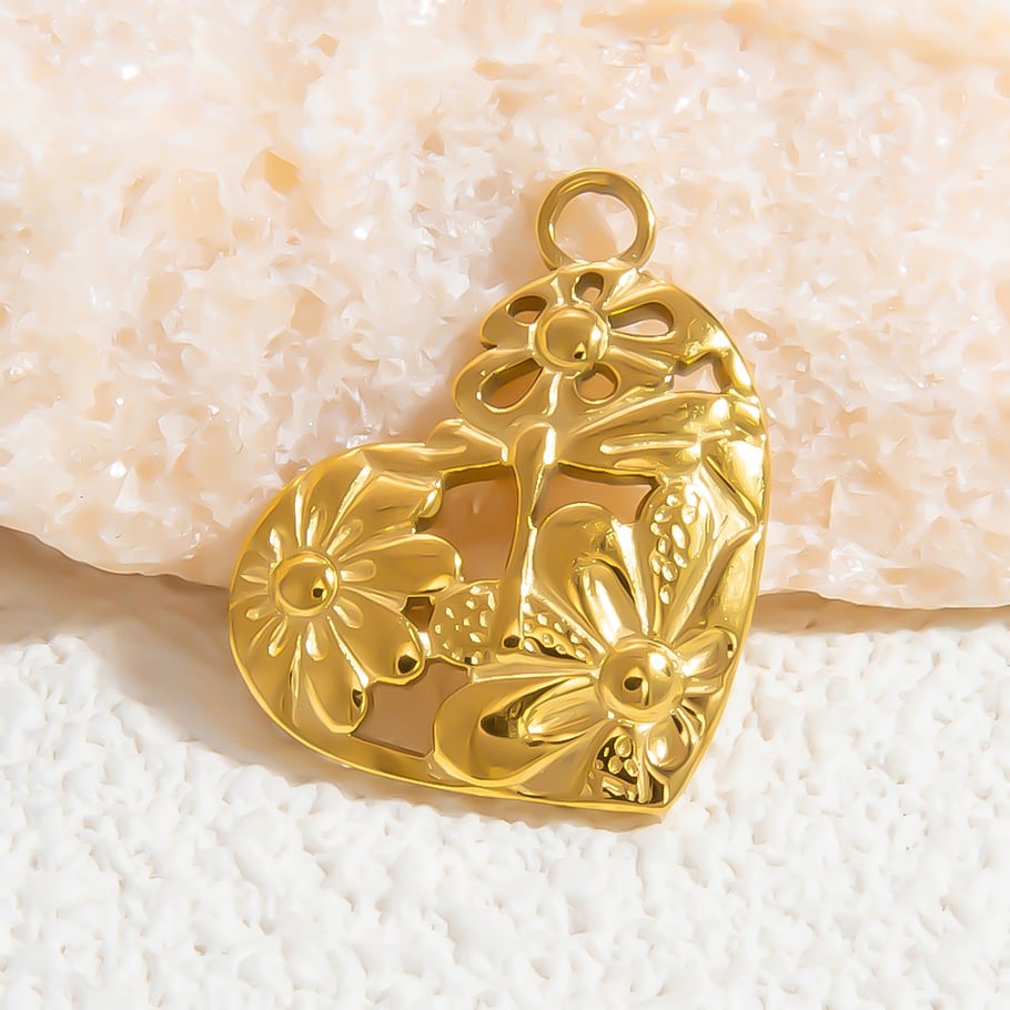 1 paio di pendenti da donna in acciaio inossidabile geometrico retrò della serie classica placcati in oro 18 carati Immagine4