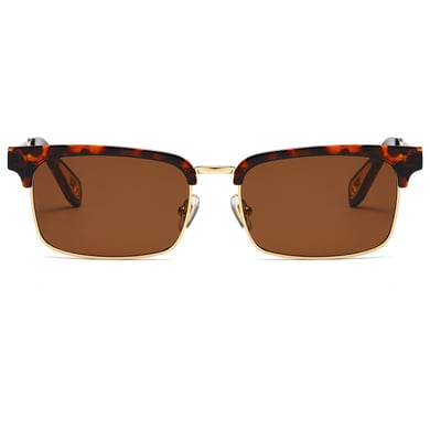 1 Pair Simple Series Daily Solid Color Semi - framed Stylish Women's Sunglasses h5 Picture3
