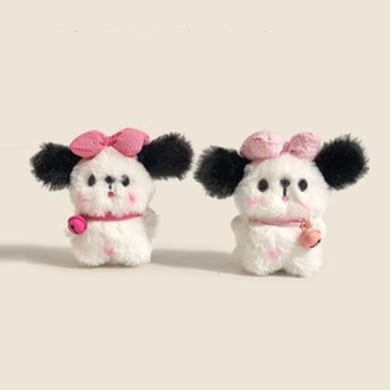1 Piece Lovely Series Sweet Puppy With Bowknot & Bell Rayon Women's Bag Charms h5 Picture5