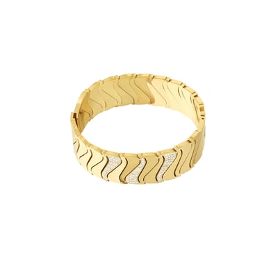 1 Piece Opulent Series Elegant Irregular Stainless Steel Gold Color Women's Bangles h5 Picture6