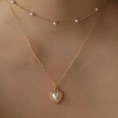1 Stück Romantische Serie Süße Liebe/Herzform Edelstahl Gold Farbe Damen Anhänger Halsketten h5 Bild7