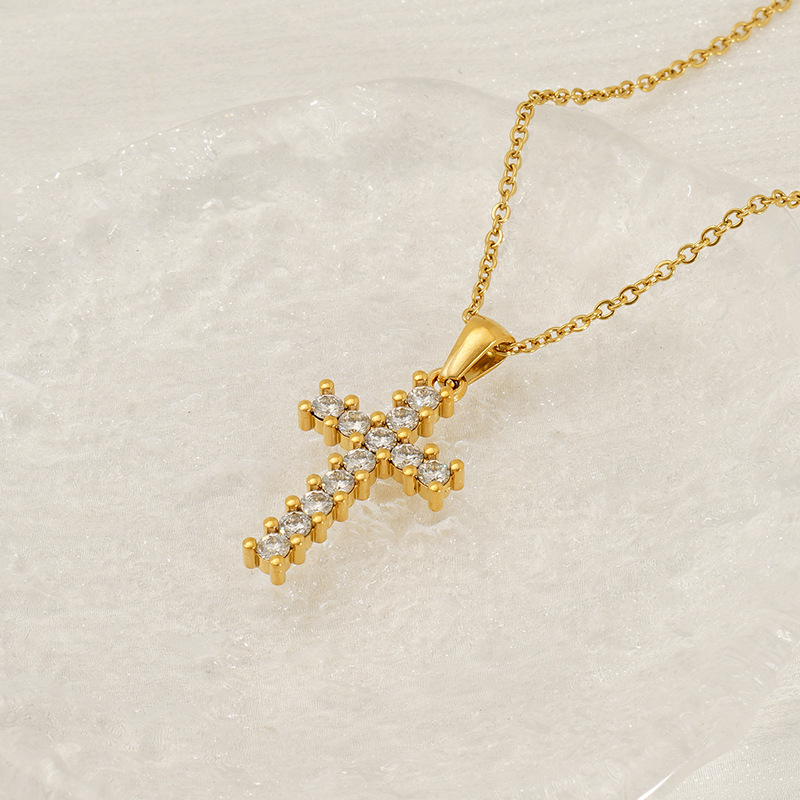 1 Piece Simple Series Daily Cross  Women's Pendant Necklaces Picture3