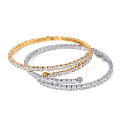 1 pieza de lujosa serie sexy anular de acero inoxidable chapado en oro para mujer h5 Imagen7