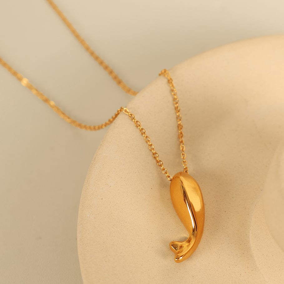 1 Piece Simple Series Casual Turtle Stainless Steel 18K Gold Plated Women Pendant Necklaces Picture3