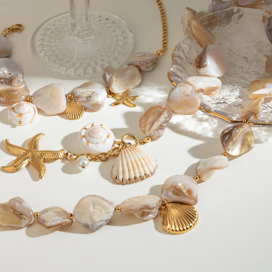 1 Piece Simple Series Vacation Turtle Stainless Steel 18K Gold Plated Pearl Women Beaded Bracelets Picture3