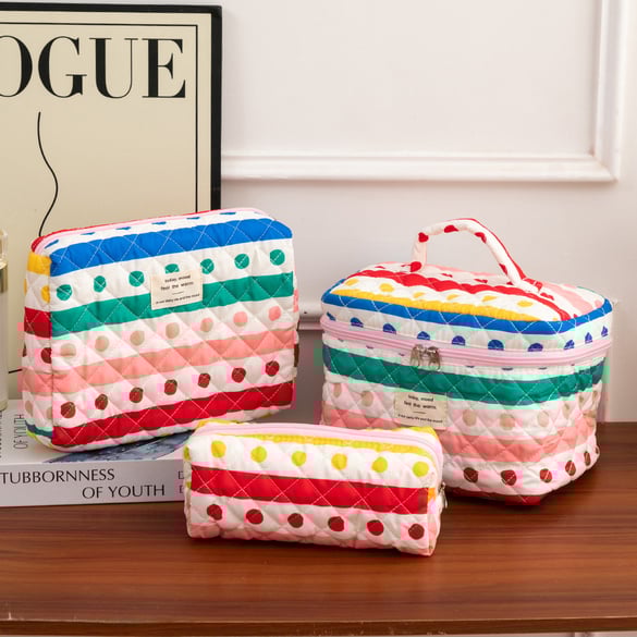 1 paire de sacs à main en polyester à pois mignons pour femmes, série simple 2