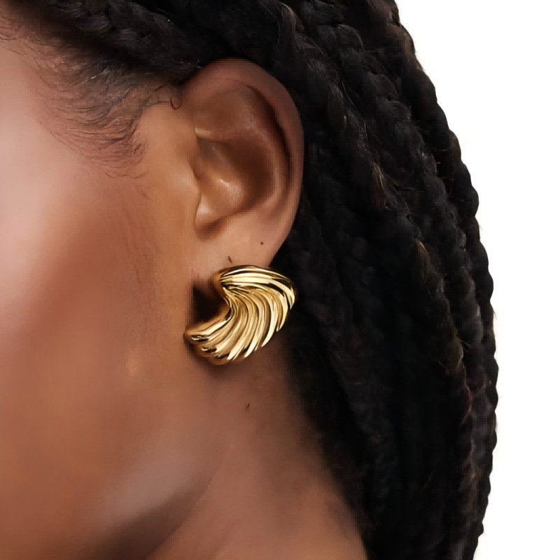 1 Pair Simple Series Daily Geometric 18K Gold Plated Stud Earrings Picture5