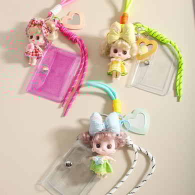 1 Piece Lovely Series Cute Bow Knot Baby Doll Rayon Women's Bag Charms h5 Picture3
