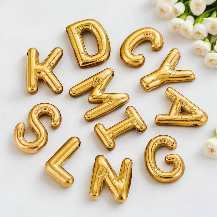 1 pair simple series simple letter gold plated women pendants h5Picture3