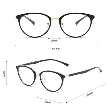 1 Pair of Everyday Basic Black-Frame Anti-Blue Light Women's Glasses h5 Picture11