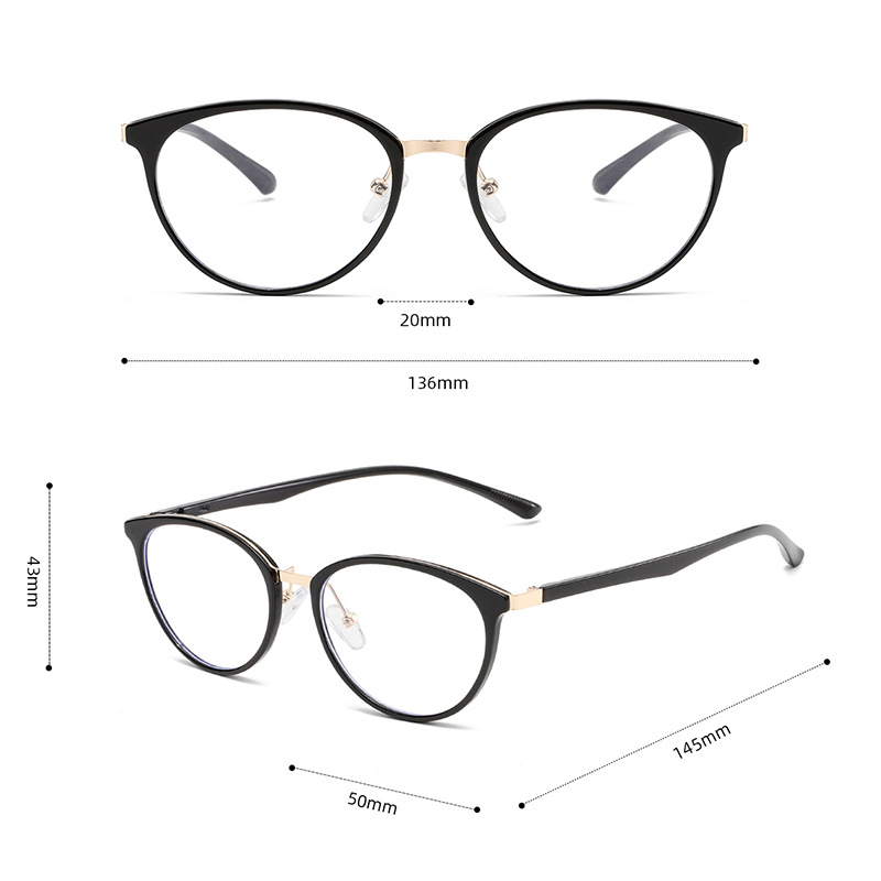 1 Pair of Everyday Basic Black-Frame Anti-Blue Light Women's Glasses Picture11