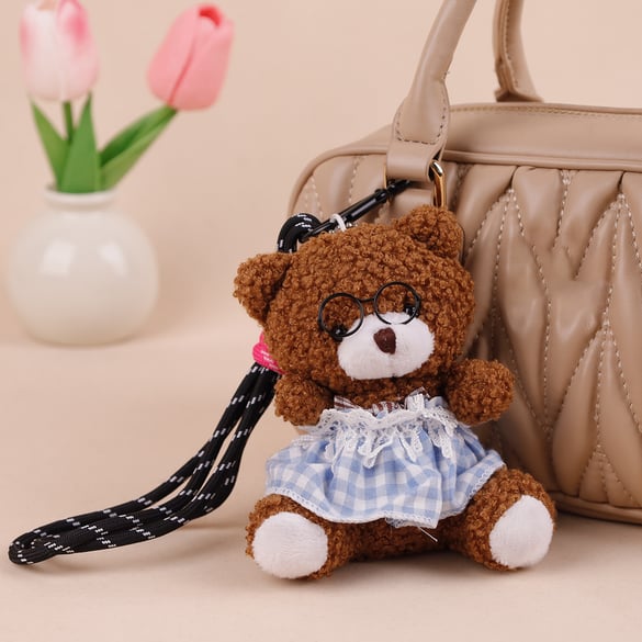 1 Piece Cute Bears Wearring Sweater Women's Bag Charms 2