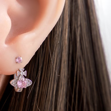 1 Paar Simple Series Einfache geometrische Titanstahl-Ohrstecker ohne Beschichtungsmaterial Zirkonia für Damen h5 Bild2