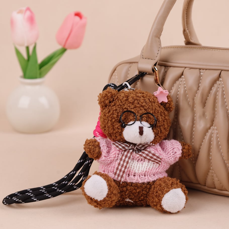 1 pieza de dijes para bolso de mujer de rayón con diseño de animales lindos de serie simple Imagen5